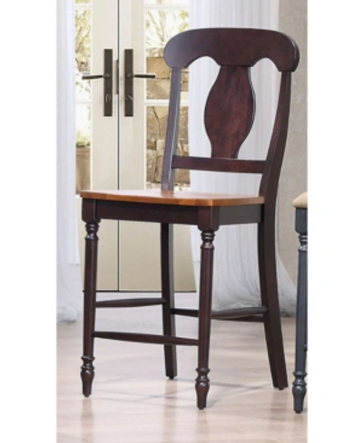 Iconic Furniture Company Napoleon Back Counter Stool In Multi