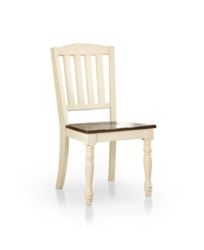 Furniture Of America Gossling Vintage White Dining Chair (set Of 2)