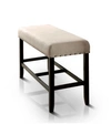 Furniture Of America Langly Upholstered Pub Bench In Beige