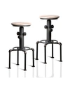 Furniture Zina Antique Black Bar Stool (set Of 2) In Black