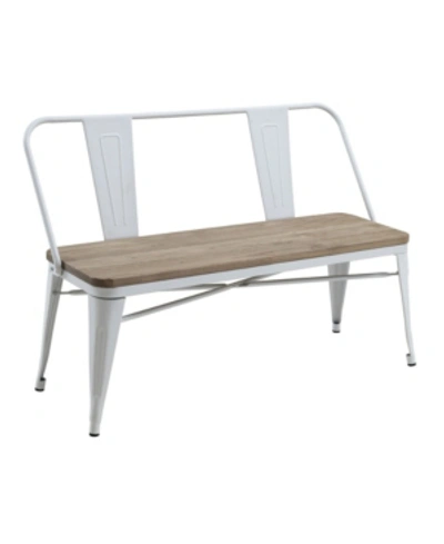 Furniture Of America Letron Dining Bench In White