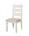 FURNITURE OF AMERICA GWEN WEATHERED WHITE SIDE CHAIR (SET OF 2)