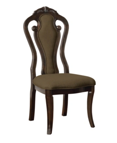 Furniture Of America Katuy Upholstered Walnut Side Chair (set Of 2) In Brown