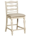 FURNITURE OF AMERICA CLOSEOUT STEPH ANTIQUE WHITE PUB CHAIR (SET OF 2)