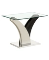 FURNITURE OF AMERICA TRI GLASS TOP END TABLE