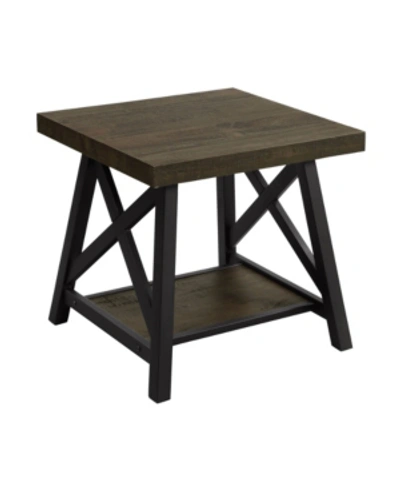 Furniture Of America Bassa Industrial End Table In Brown