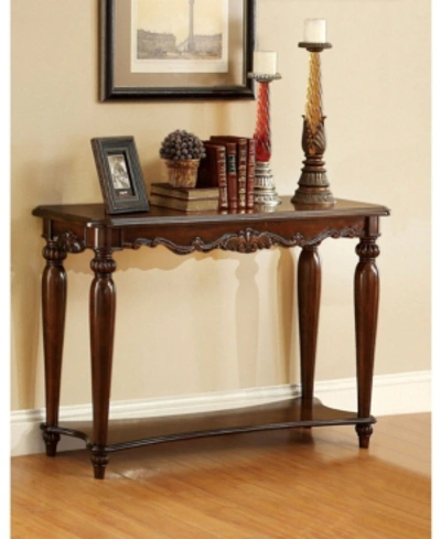 Furniture Of America Garner Rectangle Console Table In Medium Brown
