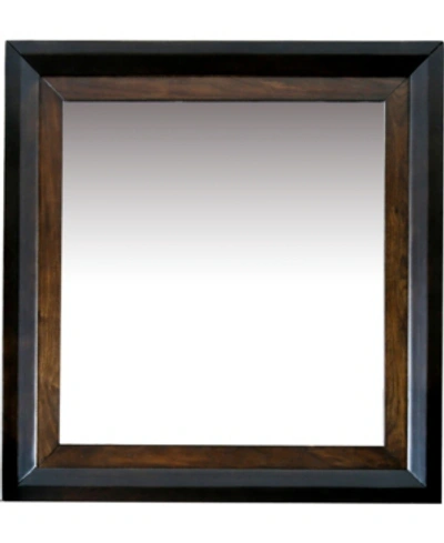 Furniture Of America Delia Transitional Acacia-paneled Mirror In Brown