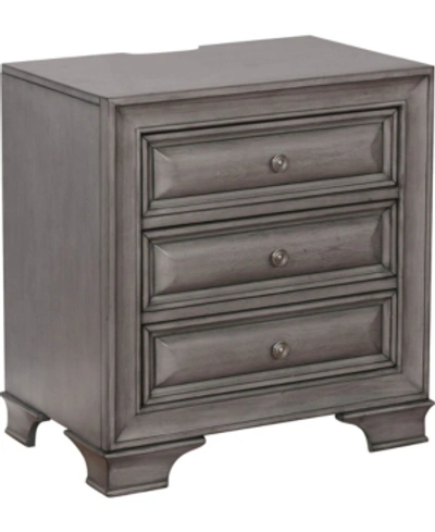 Furniture Of America Bradford Transitional Nightstand In Grey