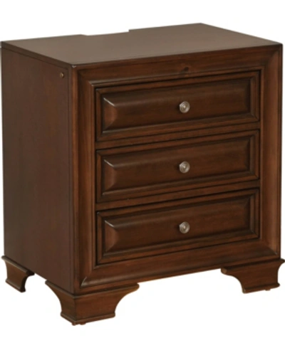 Furniture Of America Bradford Transitional Nightstand In Cherry