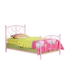 Furniture Of America Aubrey Twin Metal Bed In Pink