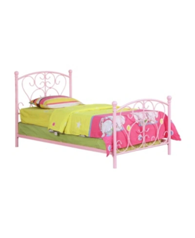 Furniture Of America Aubrey Twin Metal Bed In Pink