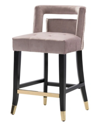 Chic Home Irithel Counter Stool In Dusty Rose
