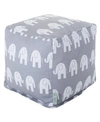 MAJESTIC HOME GOODS ELLIE OTTOMAN POUF CUBE 17" X 17"