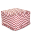 MAJESTIC HOME GOODS CHEVRON OTTOMAN SQUARE POUF WITH REMOVABLE COVER 27" X 17"