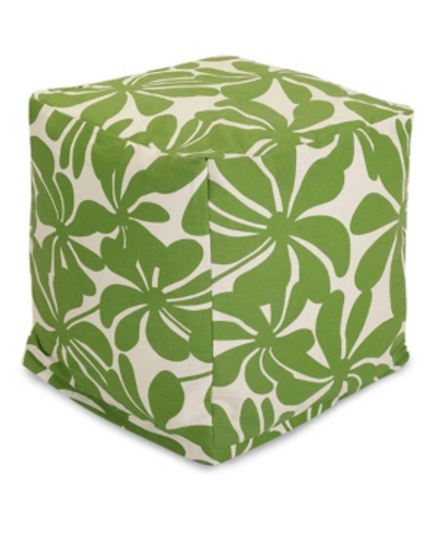 Majestic Home Goods Pentation Ottoman Pouf Cube 17" X 17" In Sage