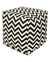 MAJESTIC HOME GOODS CHEVRON OTTOMAN POUF CUBE WITH REMOVABLE COVER 17" X 17"