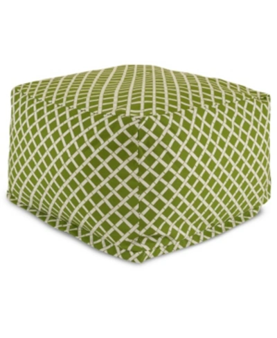 Majestic Home Goods Ottoman Square Pouf 27" X 17" 27" X 17" In Sage