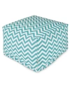 MAJESTIC HOME GOODS CHEVRON OTTOMAN SQUARE POUF WITH REMOVABLE COVER 27" X 17"