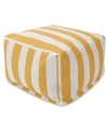 MAJESTIC HOME GOODS VERTICAL STRIPE OTTOMAN SQUARE POUF 27" X 17"