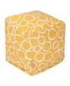 MAJESTIC HOME GOODS FUSION OTTOMAN POUF CUBE 17" X 17"