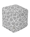 MAJESTIC HOME GOODS FUSION OTTOMAN POUF CUBE 17" X 17"