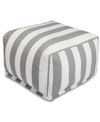 MAJESTIC HOME GOODS VERTICAL STRIPE OTTOMAN SQUARE POUF 27" X 17"