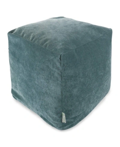 Majestic Home Goods Villa Ottoman Pouf Cube 17" X 17" In Evergreen