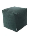 MAJESTIC HOME GOODS VILLA OTTOMAN POUF CUBE 17" X 17"