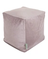 Majestic Home Goods Polyester Ottoman Pouf Cube 17" X 17" In Gray