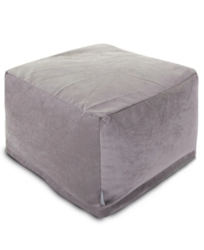 Majestic Home Goods Villa Ottoman Square Pouf 27" X 17" In Taupe