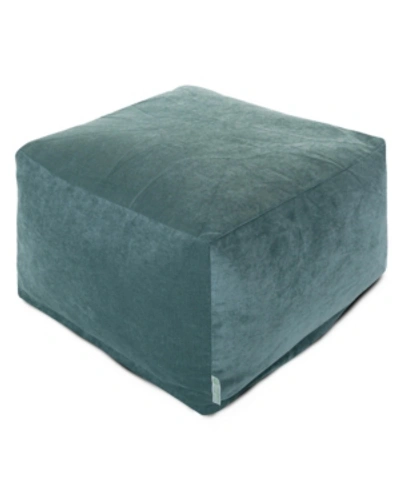 Majestic Home Goods Villa Ottoman Square Pouf 27" X 17" In Evergreen