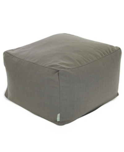 Majestic Home Goods Wales Ottoman Square Pouf 27" X 17" In Gray