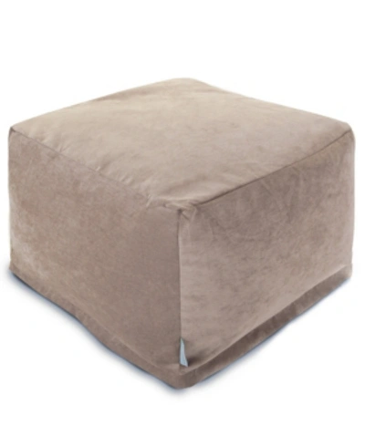 Majestic Home Goods Villa Ottoman Square Pouf 27" X 17" In Camel