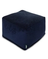 Majestic Home Goods Villa Ottoman Square Pouf 27" X 17" In Navy