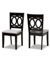 Furniture Lenoir Transitional 2 Piece Dining Chair Set With Seat In Gray