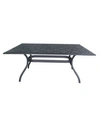 Noble House Caruba Cast Rectangular Table In Black