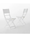 Noble House Positano Outdoor Foldable Dining Chairs, Set Of 2 In White