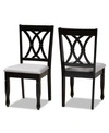 Furniture Lenoir Transitional 2 Piece Dining Chair Set With Seat In Gray