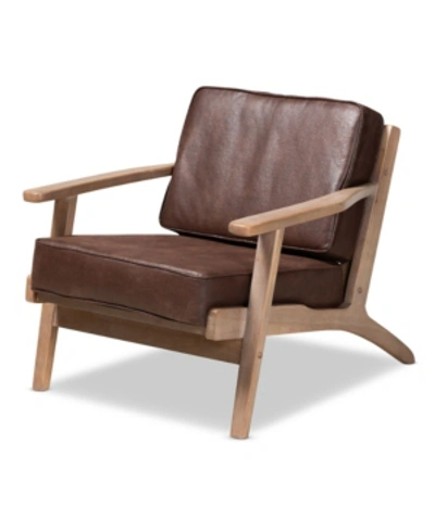 Furniture Sigrid Mid-century Modern Armchair In Brown