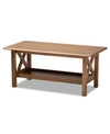 Furniture Reese Modern Rectangular Coffee Table In Brown