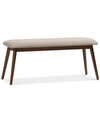 Furniture Flora Dining Bench In Light Grey