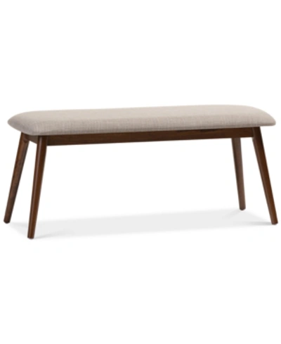 Furniture Flora Dining Bench In Light Grey