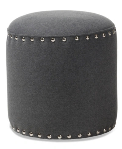 Furniture Rosine Ottoman In Grey