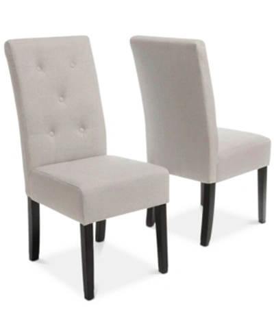 Noble House Neren Dining Chairs (set Of 2) In Natural Fabric