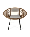 Noble House San Antonio Outdoor Chairs With Cushions, Set Of 2 In Brown