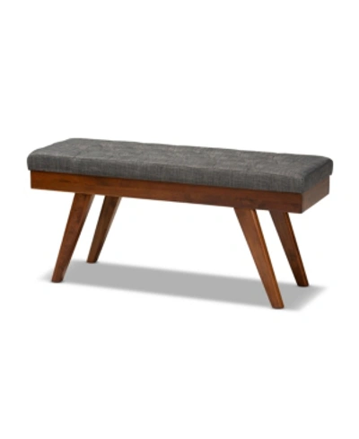 Furniture Alona Dining Bench In Dark Gray