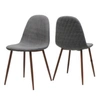 Noble House Caden Dining Chairs (set Of 2) In Light Grey