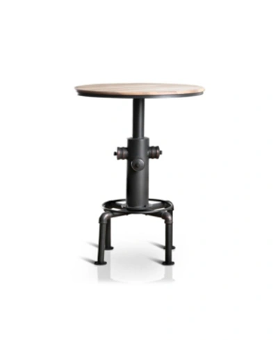 Furniture Of America Zina Round Bar Table In Black
