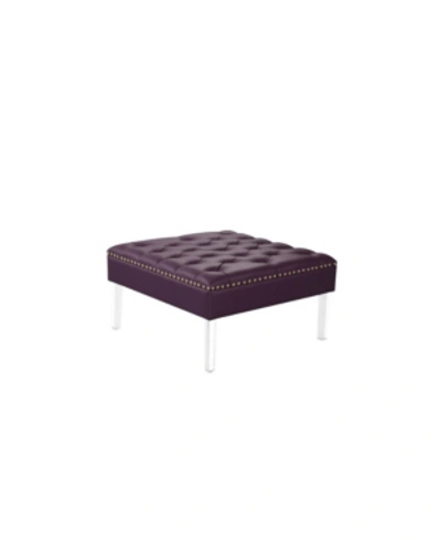 Chic Home Pierre Ottoman In Purple